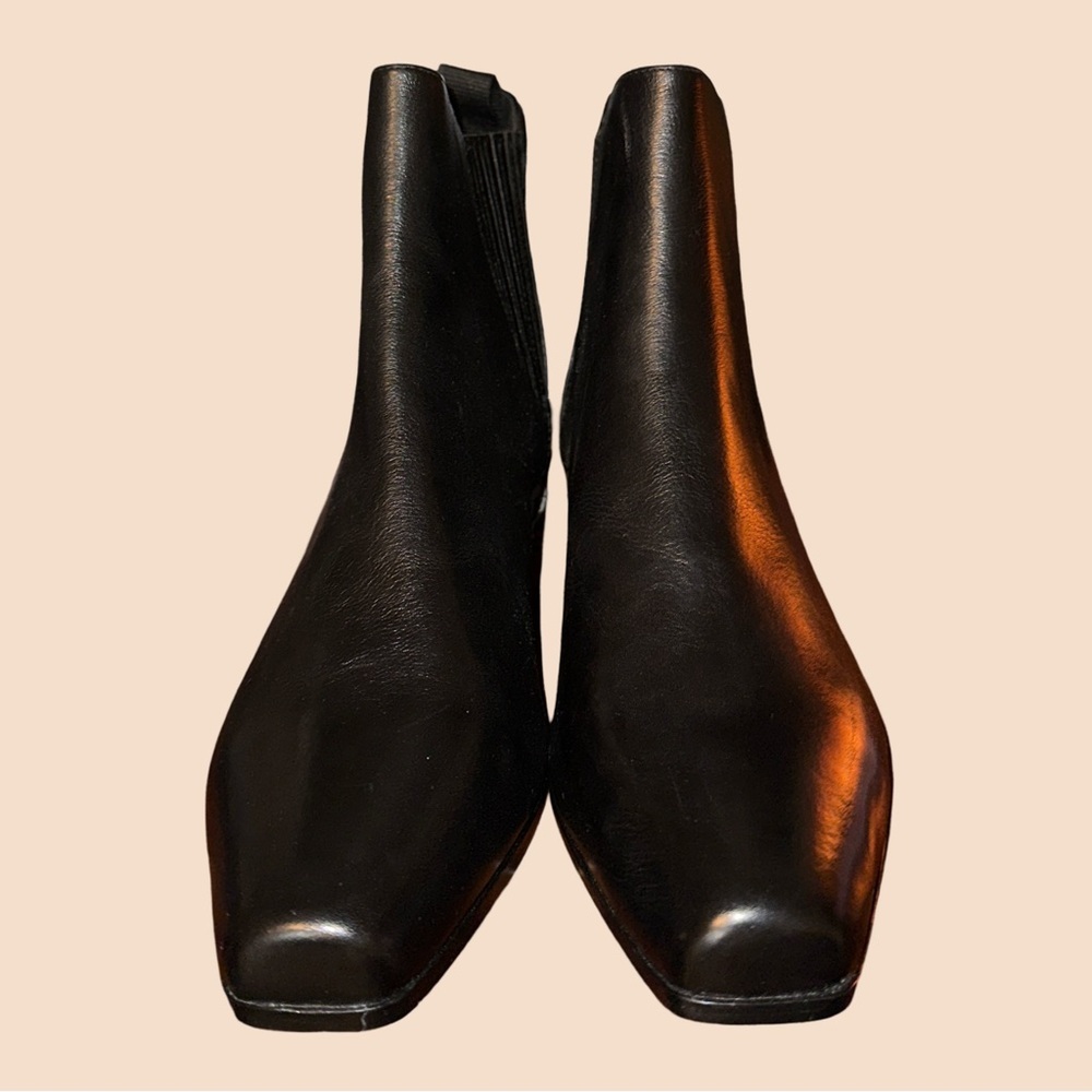 Donald J. Pliner Milann Black Ankle Booties with Studded Heel - Picture 3 of 6